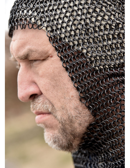 Schwarzes Henker-Kettenhemd mit...