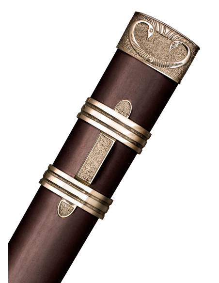 Wikingerschwert aus Damaststahl, 94 cm.