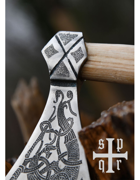 Viking Mammen økse med graveringer,...
