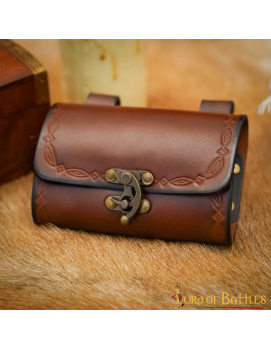 Druids taske med 4 beholdere til magiske eliksirer - brun