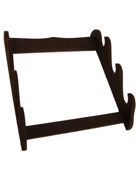 Expositor de pared para 3 katanas