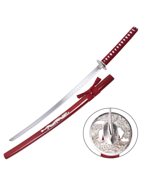 Sier Katana Diamant Draak (103 cm.)