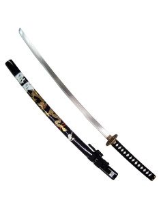 Katana ornamental del Dragón, vaina negra (102 cm.)