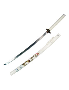 Ornamental Dragon Katana, hvid skede (102 cm.)