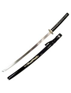 Drachen-Zierkatana, schwarze Scheide (97 cm).