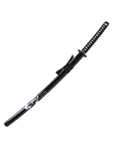 Katana ornamental samurái con vaina negra (105 cm.) 2