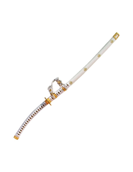 Dekorativ japansk tachi - hvid (100 cm.)