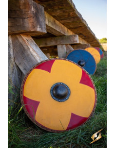 Escudo Vikingo Gastir para LARP (Amarillo-Rojo)