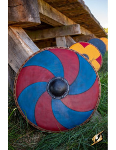 Gastir Vikingschild voor LARP (Blauw-Rood)