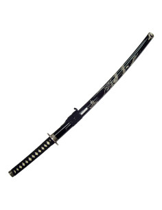 Dekorativ Katana Dragon med sort betræk (100 cm.)