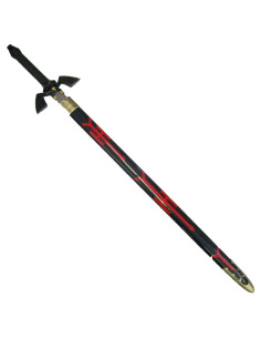 Espada Link, Legend Of Zelda, vaina negra-roja (100 cm.)