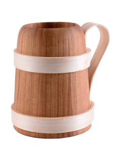 Mittelalterlicher Bierkrug aus Holz (0,5 l.)