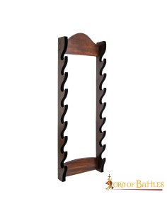 Soporte de pared para 8 espadas y hachas (94,5x33,3 cm.)