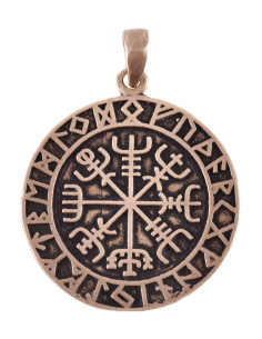 Viking Vegvísir hanger in brons