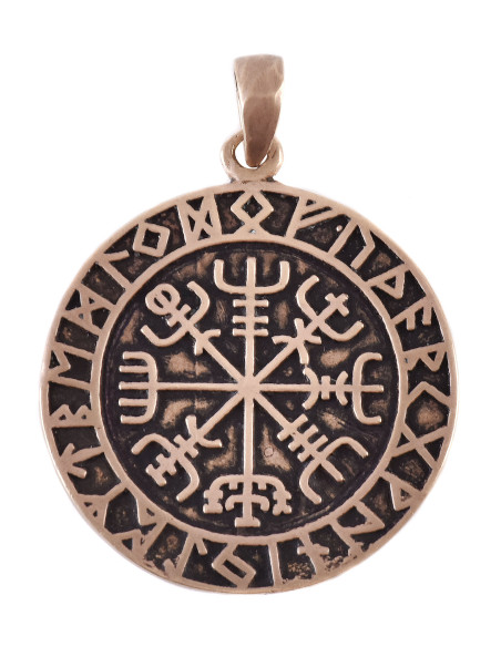 Viking Vegvísir hanger in brons