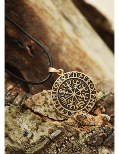 Viking Vegvísir hanger in brons 2