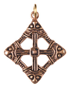 Viking kruis hanger in brons