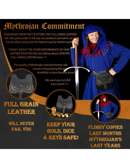 Bolsa medieval, tipo riñonera, en... Bolsa medieval, tipo riñonera, en...