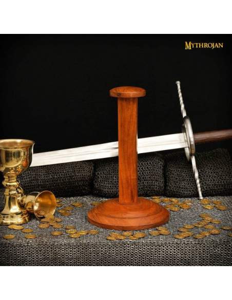 Houten helm display standaard (38 cm.)