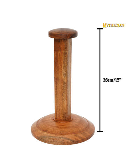 Houten helm display standaard (38 cm.)