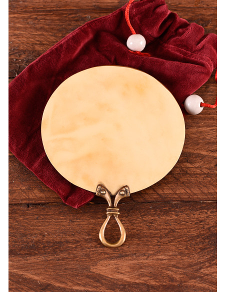 Espejo Celta en latón (18x13,5 cm.)