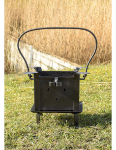 Middeleeuwse rotisserie en grill voor reenactors (25x25 cm.)