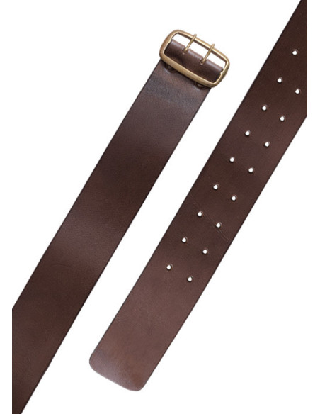 Middeleeuwse leren riem met messing...