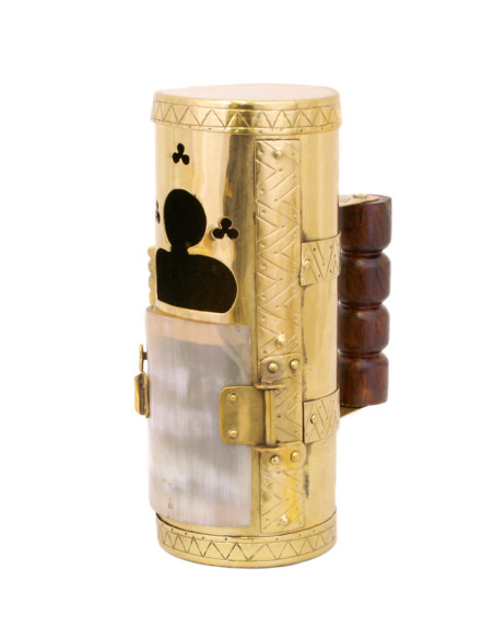 Linterna medieval en latón para velas