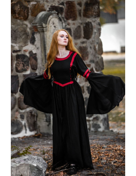 Vestido medieval Isolde, con capucha