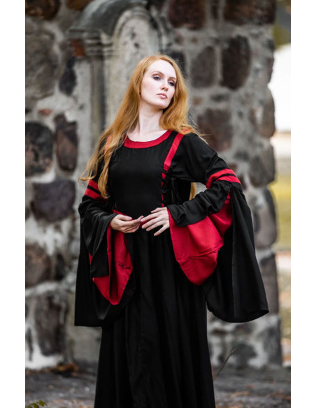 Vestido medieval Isolde, con capucha