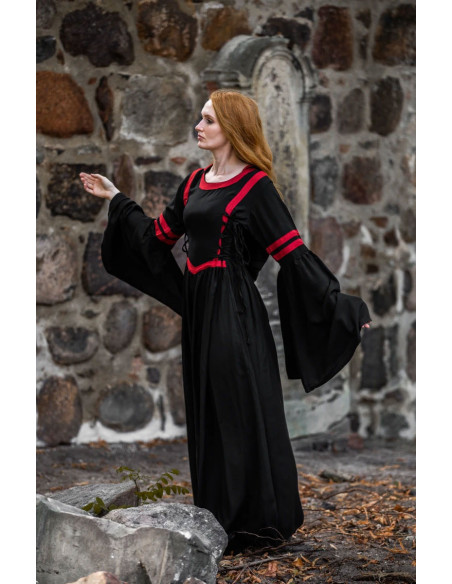 Vestido medieval Isolde, con capucha