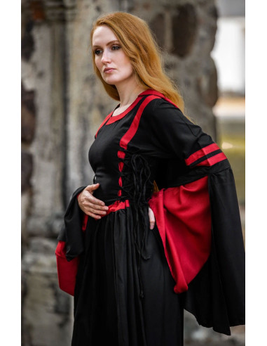 Baars zomer voormalig Middeleeuwse jurk Isolde, met kap ⚔️ Tienda Medieval Maat L