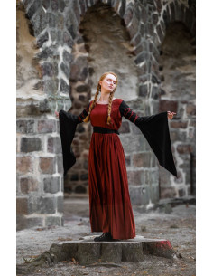 Rot-schwarzes Mittelalterkleid Modell Dorell 2