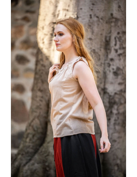 Blusa medieval sin mangas Adele,...
