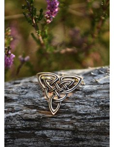 Keltische Triquetta fibula in brons (2,9 cm.) 2