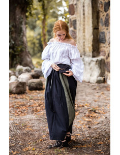 Middelalderlig klassisk bluse model Emma, hvid