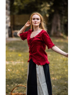 Blusa medieval mujer Bea, color rojo