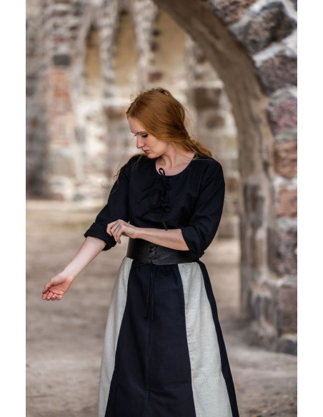 Middelalderbluse model Tilda, sort farve