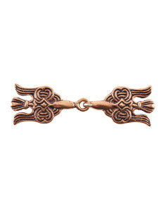 Viking Hugin en Munin cape broche, in brons