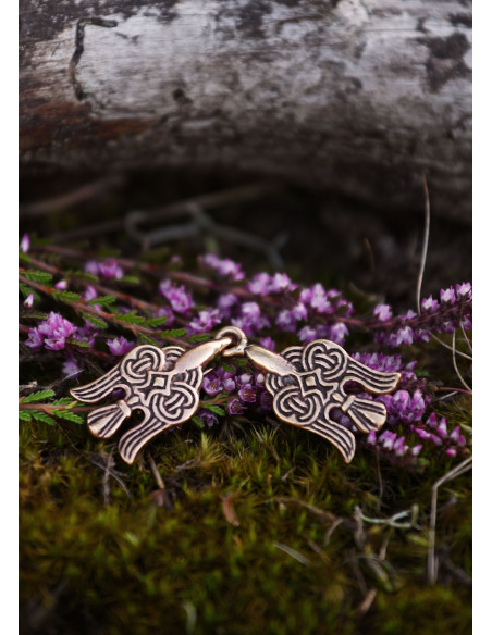 Viking Hugin og Munin kappebroche, i...
