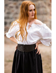 Middelalderbluse til kvinder, hvid 2