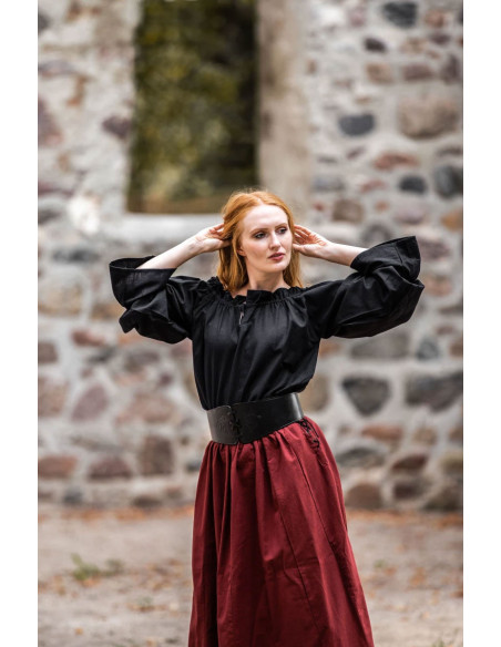 Blusa medieval Morgan hombros al... Blusa medieval Morgan hombros al...