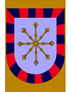 Mittelalterliche Fahne mit dem komplexen Kreuz
