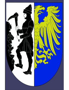 Middeleeuws vaandel met picador en adelaar