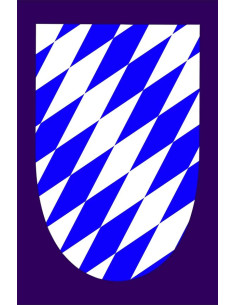 Estandarte medieval rombos azul-blanco