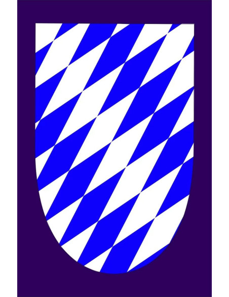 Estandarte medieval rombos azul-blanco