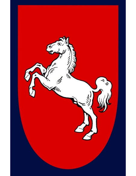 Estandarte medieval modelo Corcel blanco