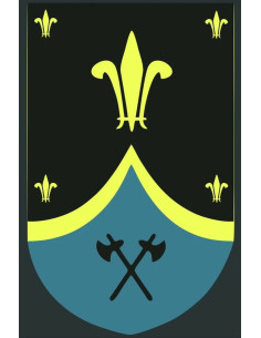 Estandarte medieval Lanzas-Flor de lis