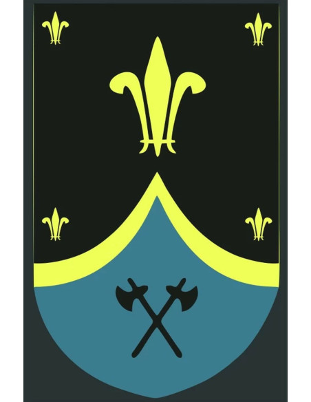 Estandarte medieval Lanzas-Flor de lis
