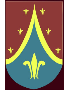 Middeleeuwse fleur-de-lis banier, verschillende maten